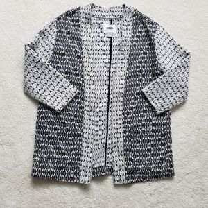 Old Navy Jacquard Open Black Print Top szS